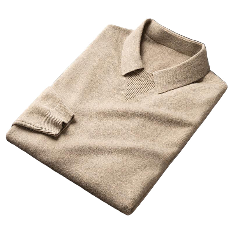 Herre Sweater Polo Tætsiddende Rund Hals Design 0