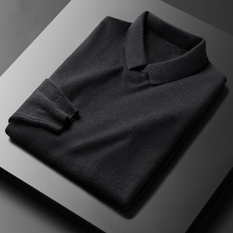 Herre Sweater Polo Tætsiddende Rund Hals Design 6