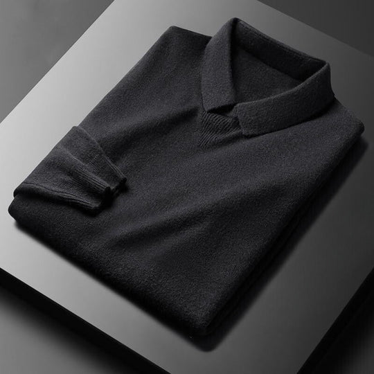 Herre Sweater Polo Tætsiddende Rund Hals Design 6