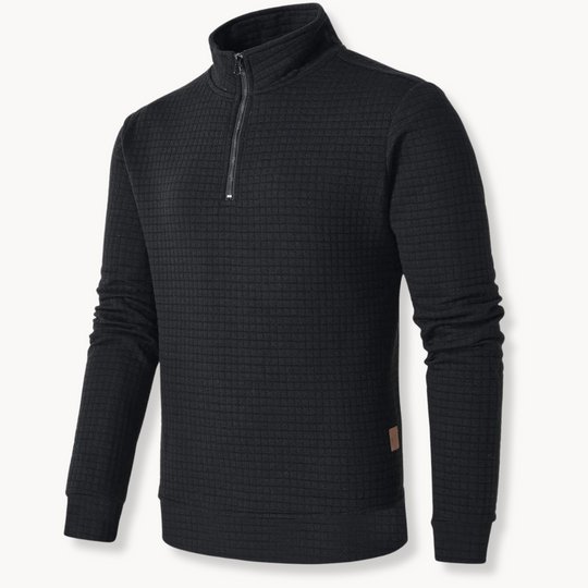 Herre Sweater med Halv-Zipper Stil 0