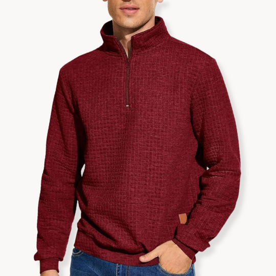 Herre Sweater med Halv-Zipper Stil 4