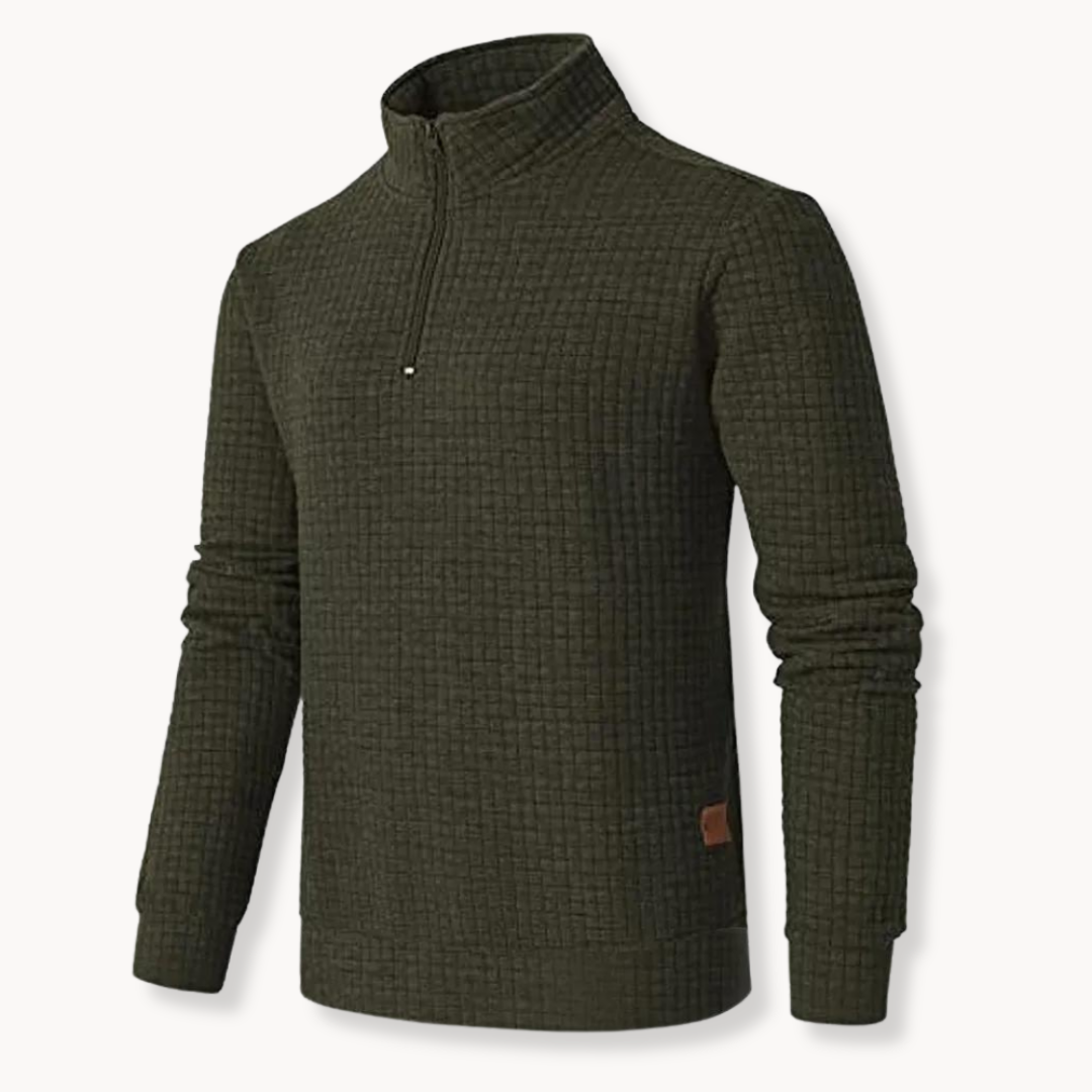 Herre Sweater med Halv-Zipper Stil 6