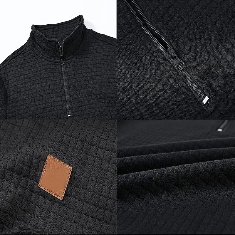 Herre Sweater med Halv-Zipper Stil 8