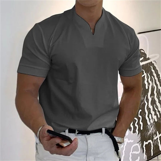 Herre T Shirt V-Hals Sporty Casual 3