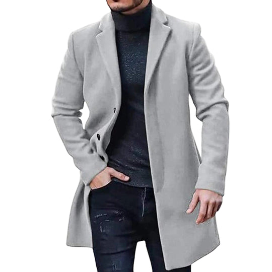 Herre Vinterfrakke Moderne Casual Design Mid-Længde 0