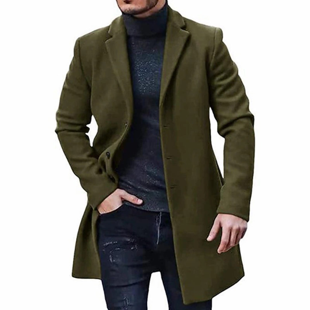 Herre Vinterfrakke Moderne Casual Design Mid-Længde 2