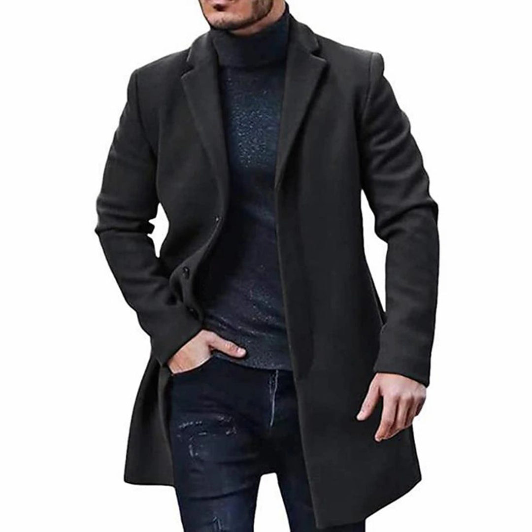 Herre Vinterfrakke Moderne Casual Design Mid-Længde 3
