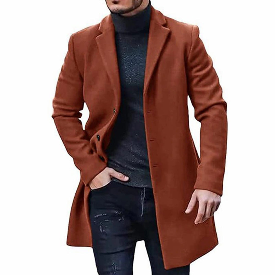Herre Vinterfrakke Moderne Casual Design Mid-Længde 4