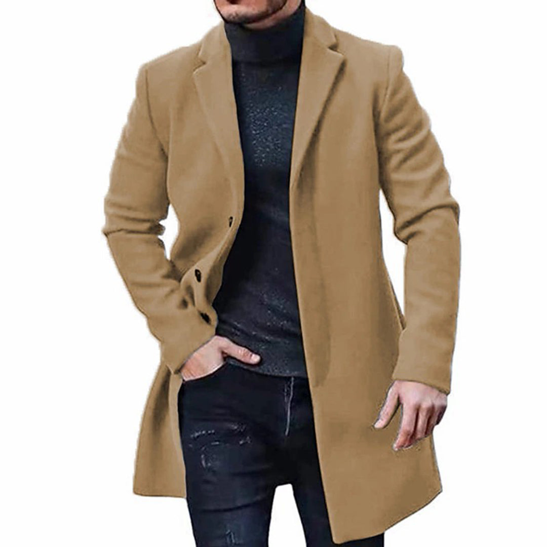 Herre Vinterfrakke Moderne Casual Design Mid-Længde 5