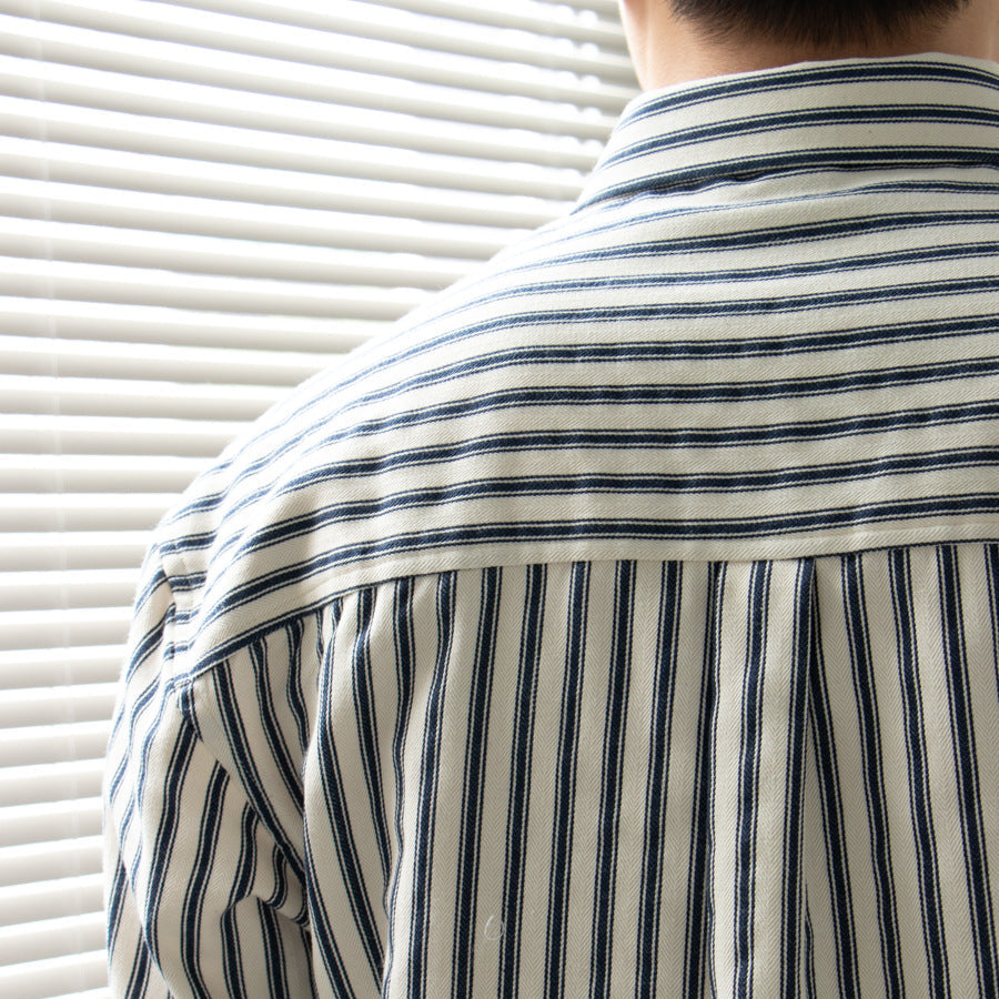 Herren Langærmet Skjorte Stribet Casual 3
