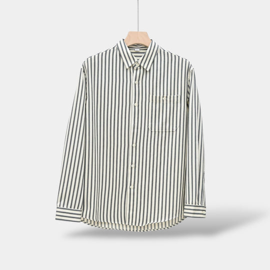 Herren Langærmet Skjorte Stribet Casual 8