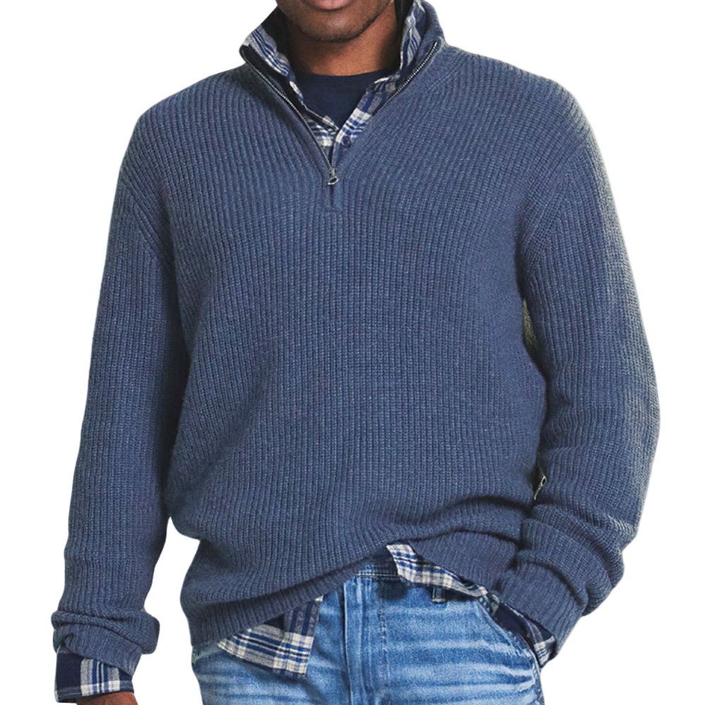 Herresweater Strikket Klassisk Stil 0