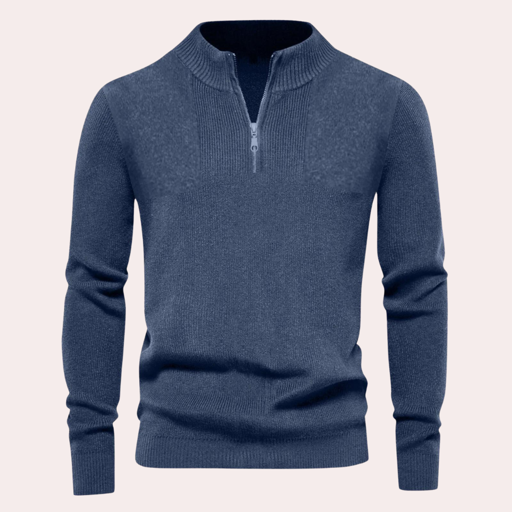 Herresweater Strikket Klassisk Stil 1