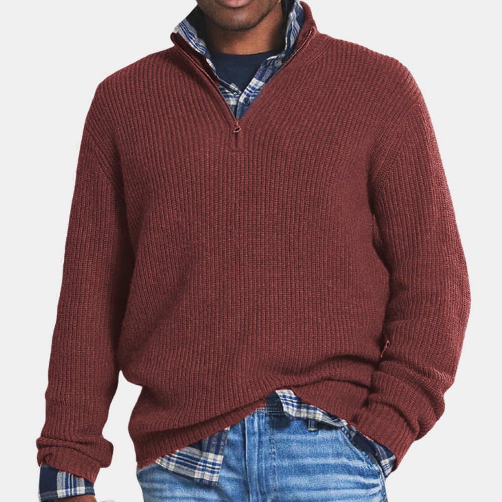 Herresweater Strikket Klassisk Stil 3