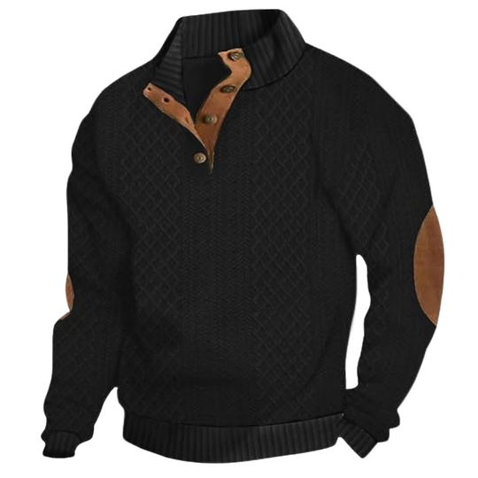 Herresweater med Kraveknapper Trendy 0