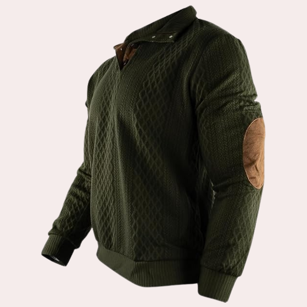 Herresweater med Kraveknapper Trendy 5