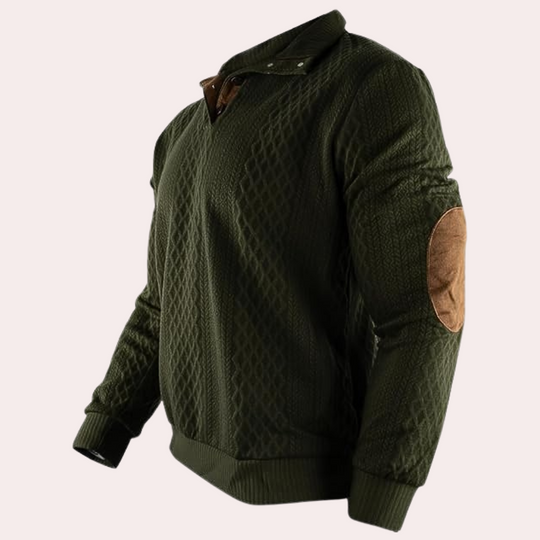 Herresweater med Kraveknapper Trendy 5