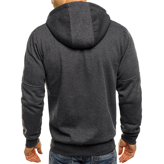 Herresweater med lynlås og hætte 3