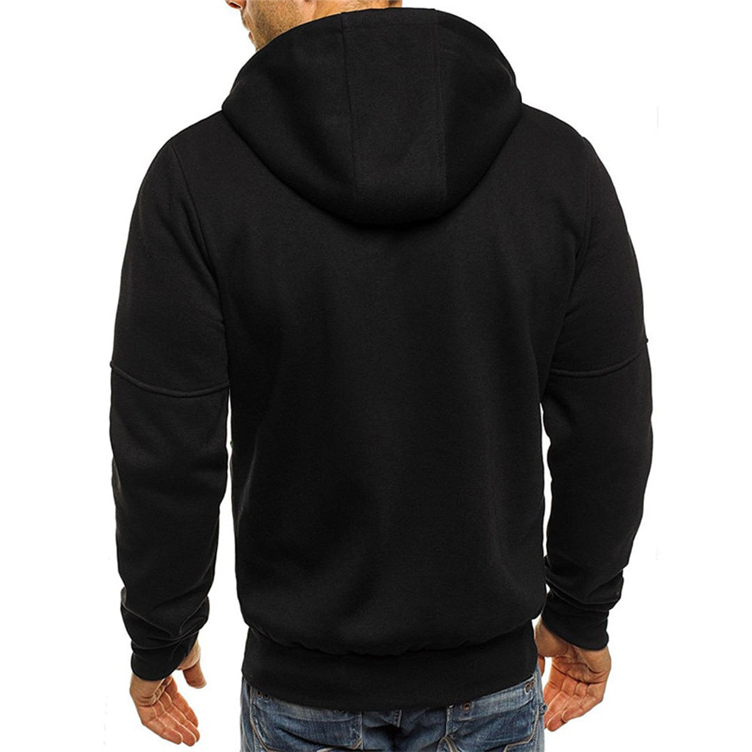Herresweater med lynlås og hætte 5