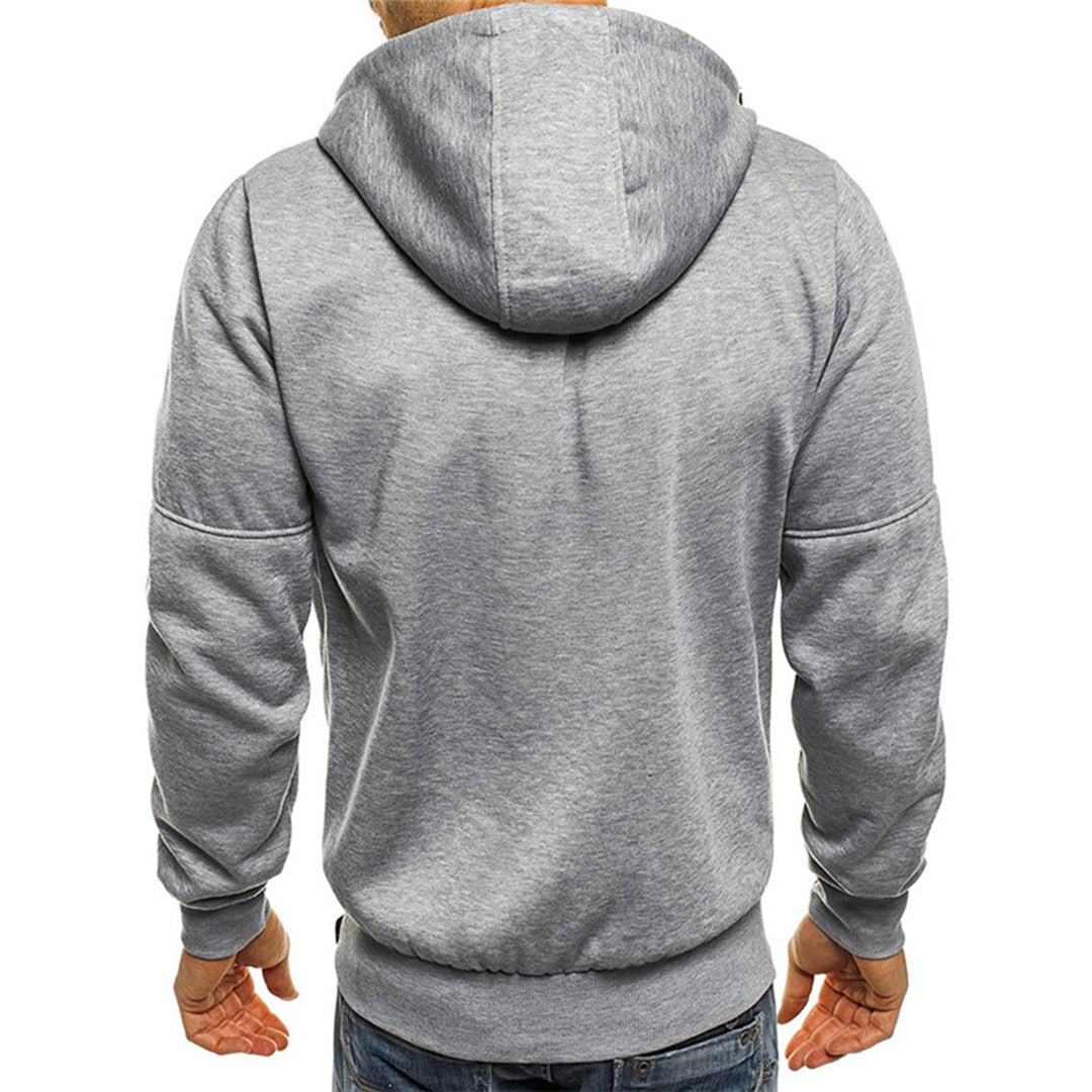 Herresweater med lynlås og hætte 7
