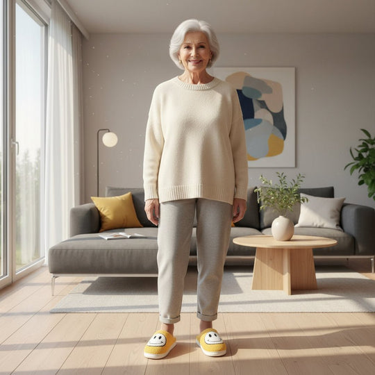 Hjemmesko Dame med Smiley Design til Vinterkomfort 1