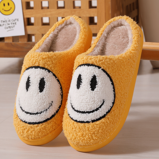Hjemmesko Dame med Smiley Design til Vinterkomfort 9