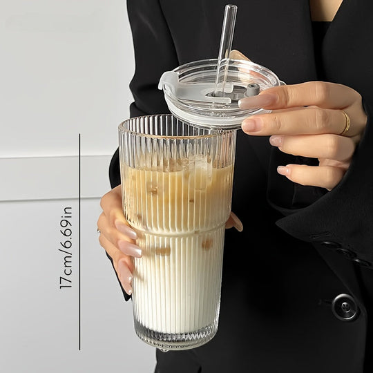 Isoleret Kaffekrus Med Låg Og Halm Til Varme Og Kolde Drikke 1