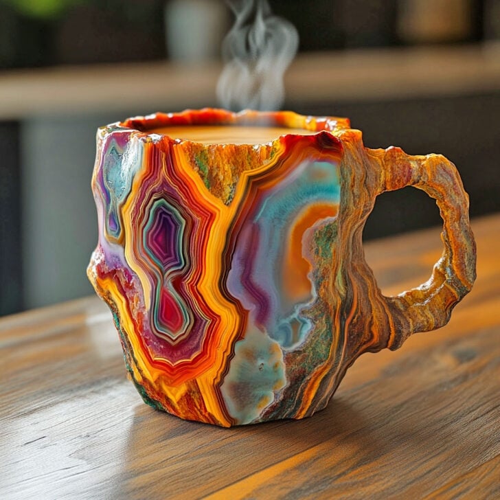 Kaffekopper Mineral Krystal Stilfuld Design 4