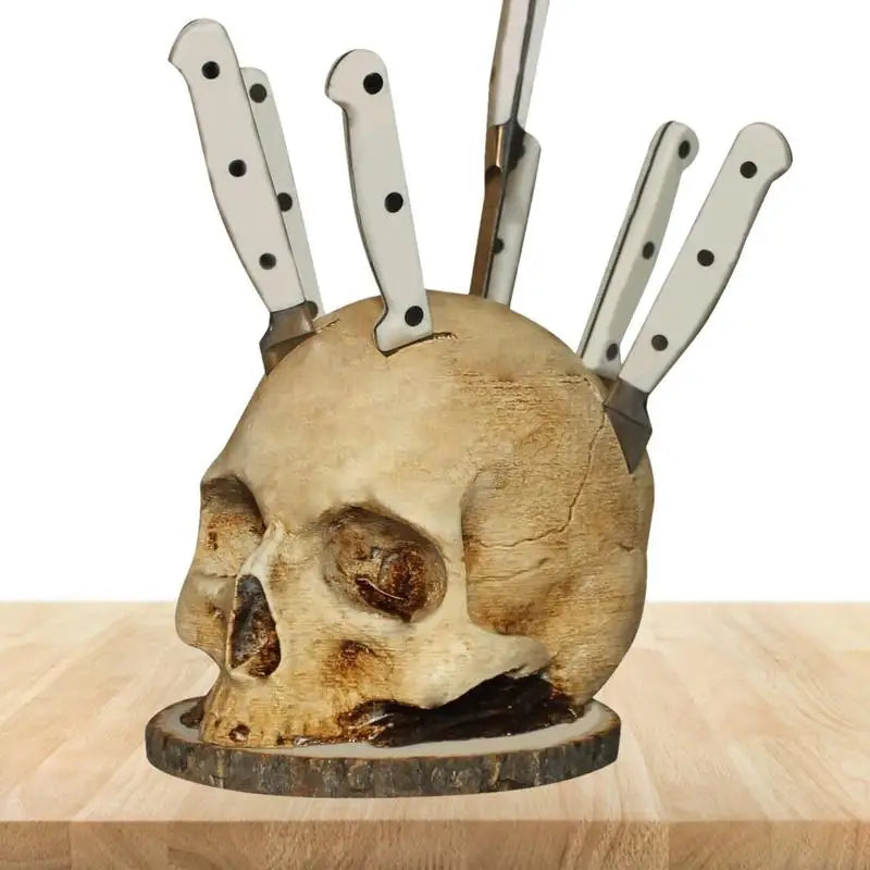 Knivholder med Spooky Skull Design 4