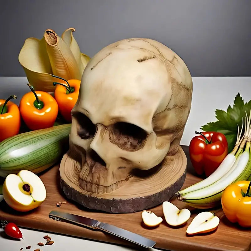 Knivholder med Spooky Skull Design 5
