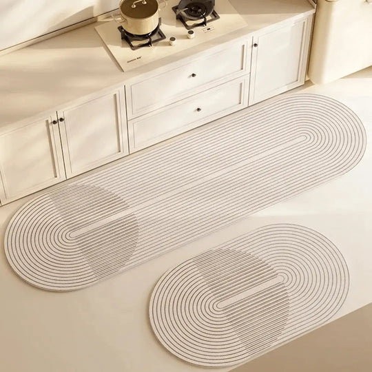 Køkken Tæppe Skridsikker Design Med Høj Absorption 0