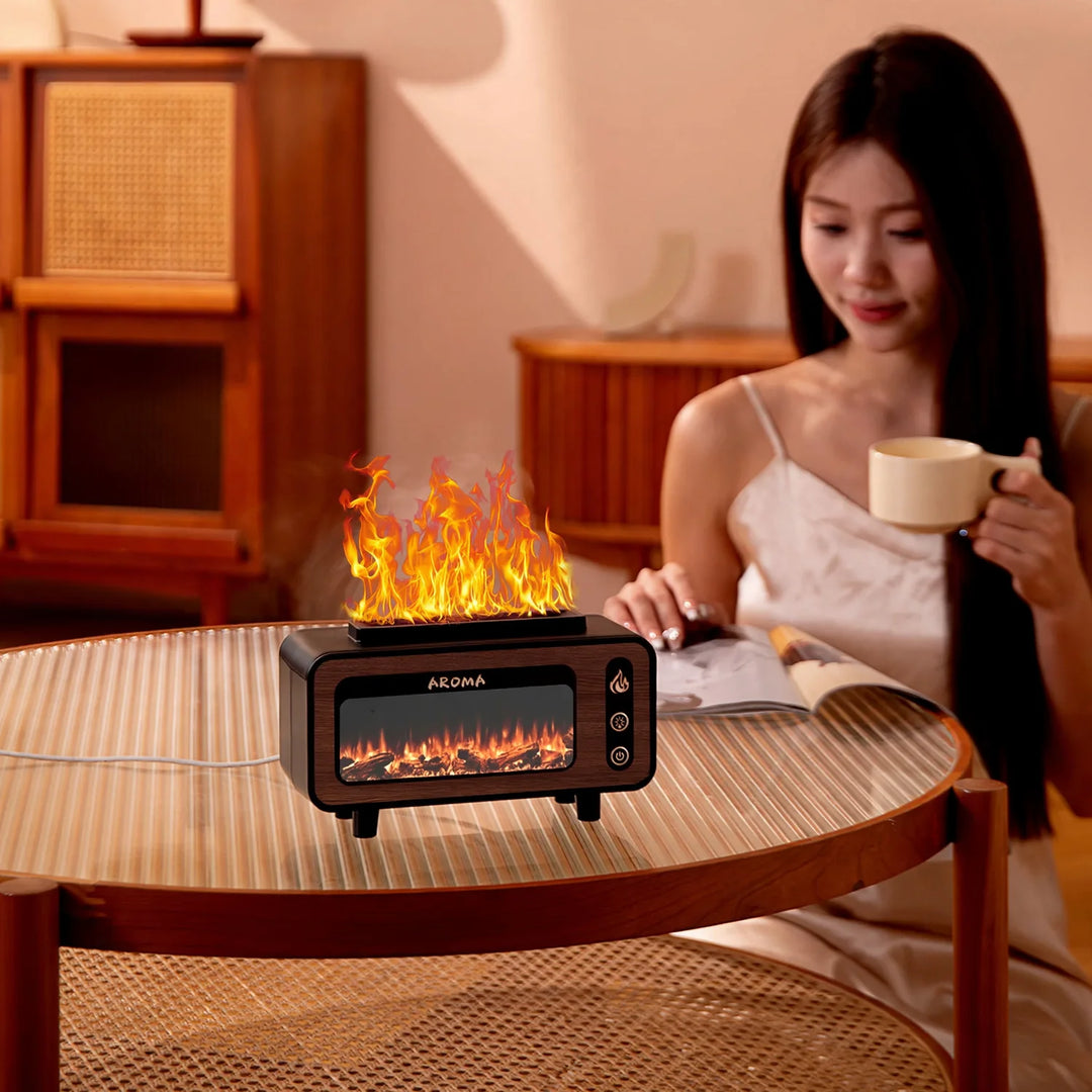 Kvindernes Aromadiffuser med Flammeeffekt og LED-belysning 1