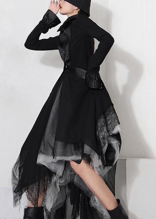 Kvindernes Asymmetrisk Design Nederdel med Colorblock 3