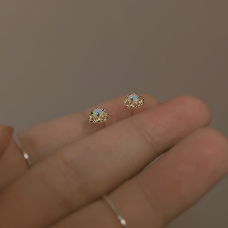 Kvindernes Vintage Design Øreringe med Opal Charm 5