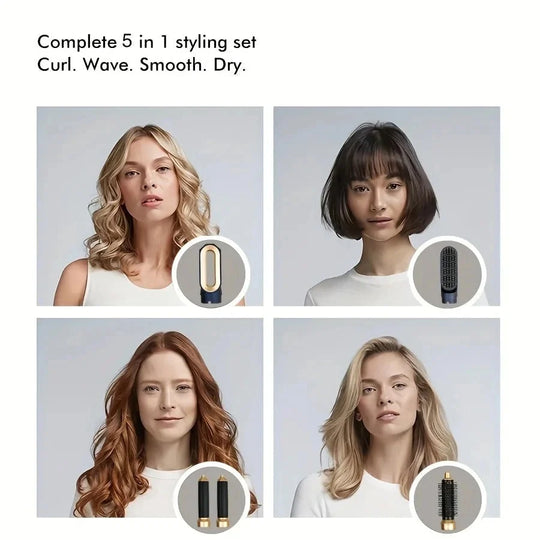Kvinders 5-i-1 Hårtørrer Varmluftbørste Multifunktionel Styling 2