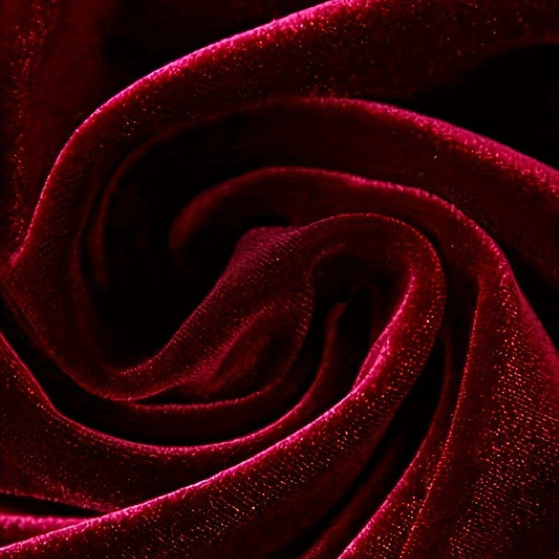 Kvinders A-snit Kjole Asymmetrisk Udsnit Velour 4