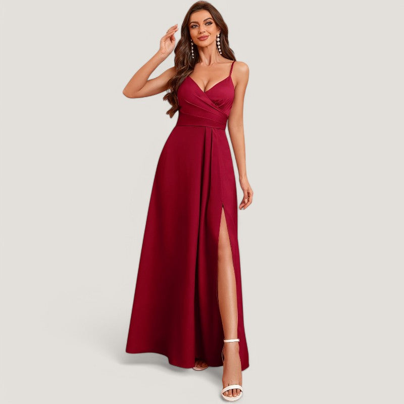 Kvinders Aftenrobe Lang Polyester Bardot Uden Ærmer 1
