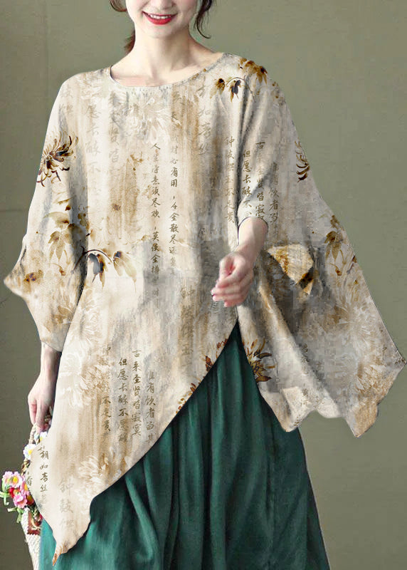 Kvinders Asymmetrisk Design Broderet Skjorte 6