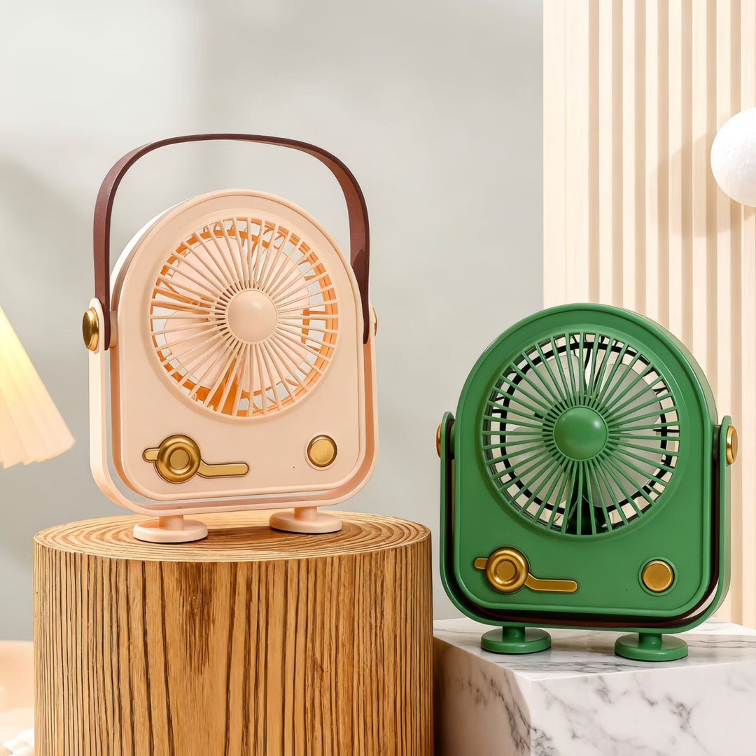 Kvinders Bærbar Retro Ventilator Med Flere Hastighedsindstillinger 3