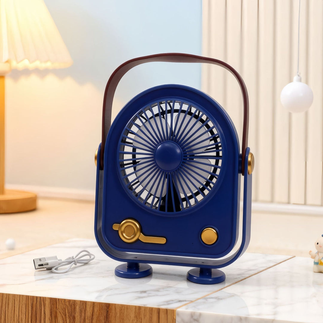 Kvinders Bærbar Retro Ventilator Med Flere Hastighedsindstillinger 7