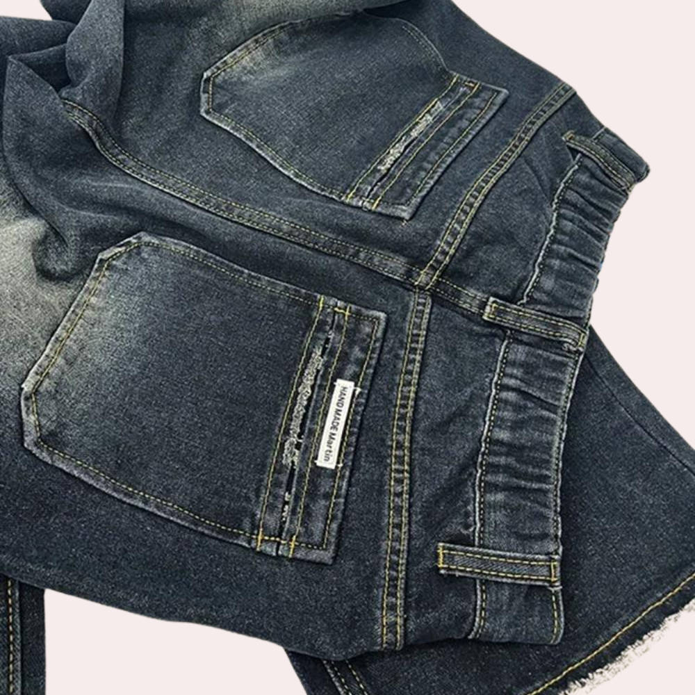 Kvinders Baggy Jeans Casual Fit med Justerbar Talje 6