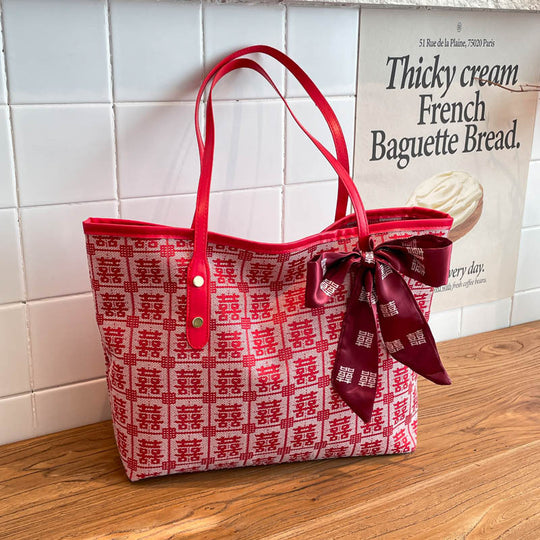 Kvinders Broderet Tote Taske Moderne Design 1