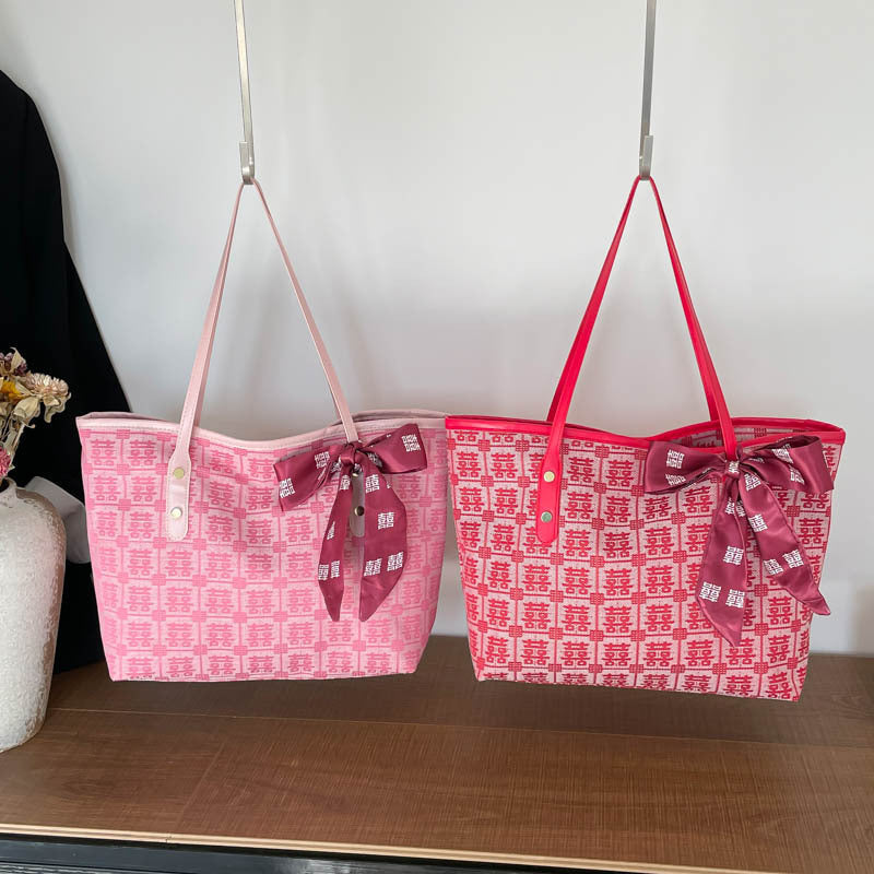 Kvinders Broderet Tote Taske Moderne Design 2