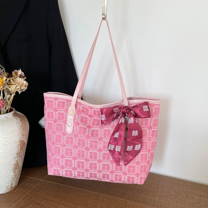 Kvinders Broderet Tote Taske Moderne Design 3