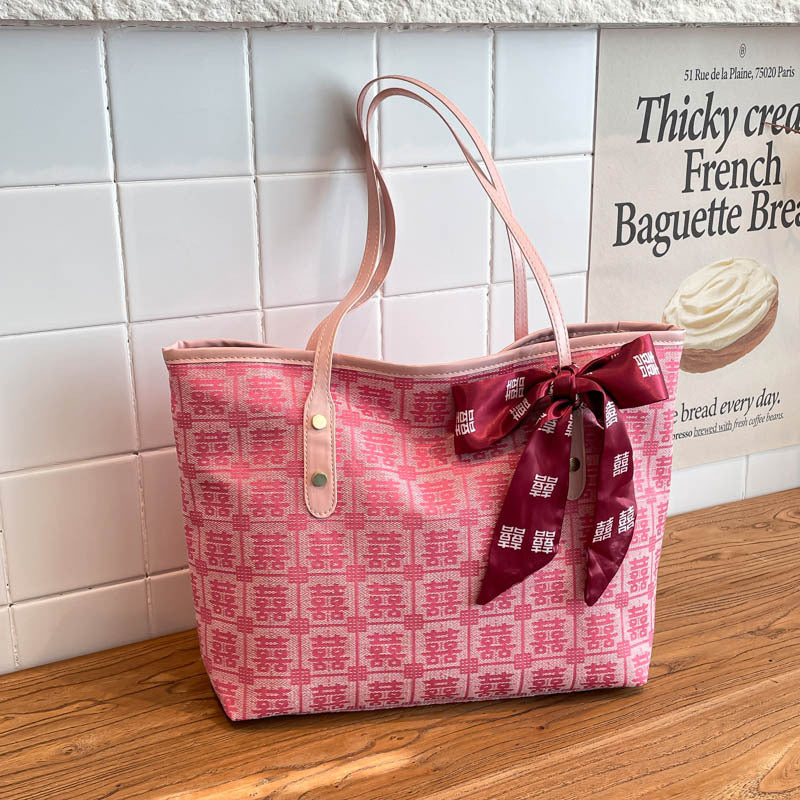Kvinders Broderet Tote Taske Moderne Design 4