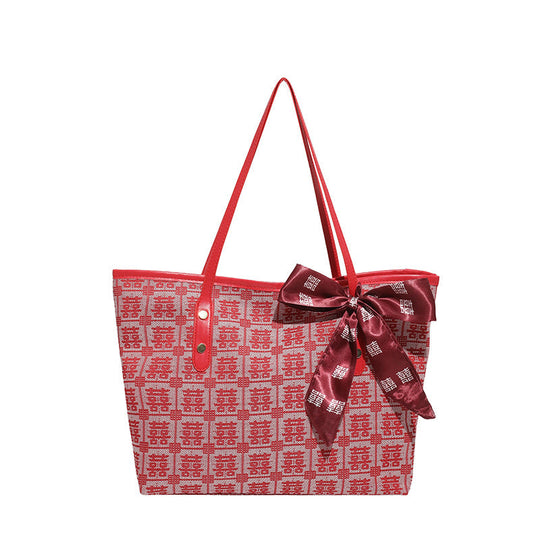 Kvinders Broderet Tote Taske Moderne Design 5