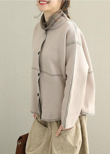 Kvinders Button Down Sweater Frakke Casual Stil 2