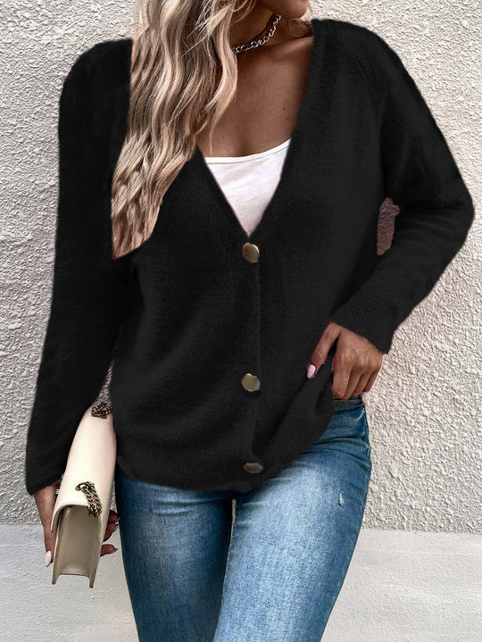 Kvinders Cardigan V-Neck Knappet 5