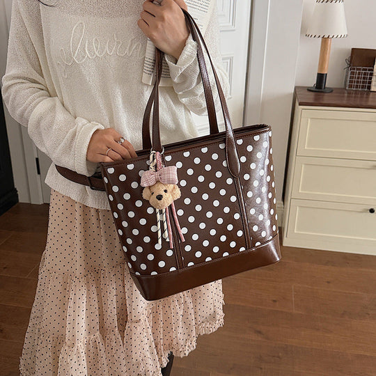Kvinders Casual Tote Taske Prikket Design 1