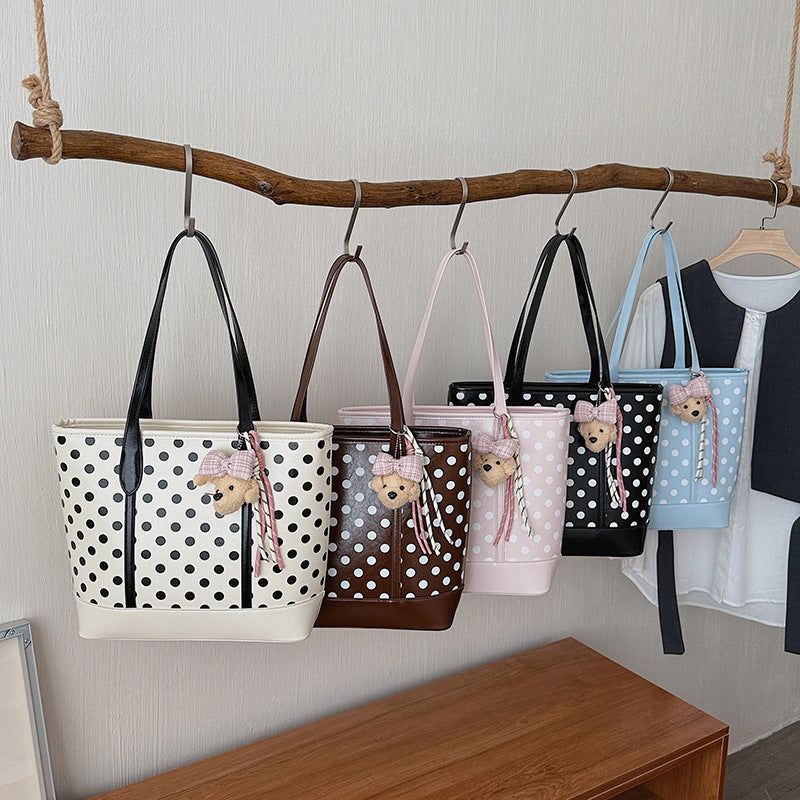 Kvinders Casual Tote Taske Prikket Design 4
